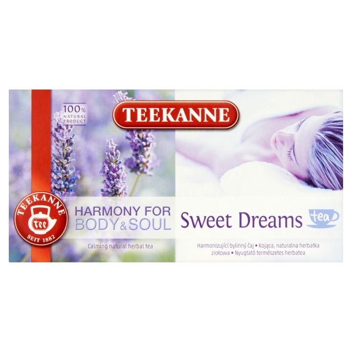 Teekanne Хармония за тяло и душа Сладки сънища успокояващ чай, 34g, 20 филтъра