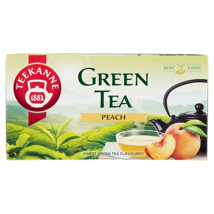 Ceai verde de piersici, Teekane, 35 g, 20 bucati