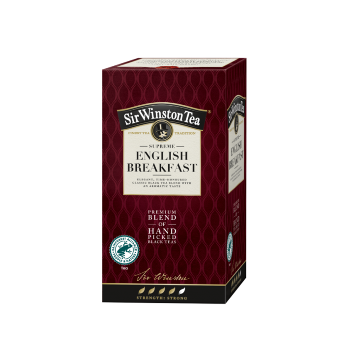 Sir Winston English Breakfast fekete tea, 36g, 20 filter