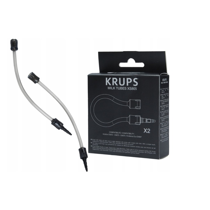 Комплект от 2 маркуча за мляко за автоматични машини за еспресо Krups Intuition и Krups Evidence Eco