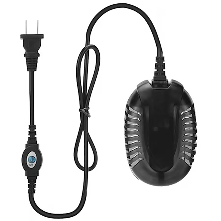 Incalzitor acvariu submersibil, Control extern, Afisaj LED, 75W, 10l, Negru