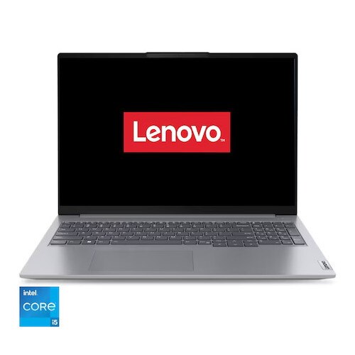 Laptop Lenovo 16'' ThinkBook 16 G6 IRL, WUXGA IPS, Procesor Intel® Core™ i5-1335U (12M Cache, up to 4.60 GHz), 64 GB DDR5, 500GB SSD, Intel Iris Xe, No OS, Arctic Grey