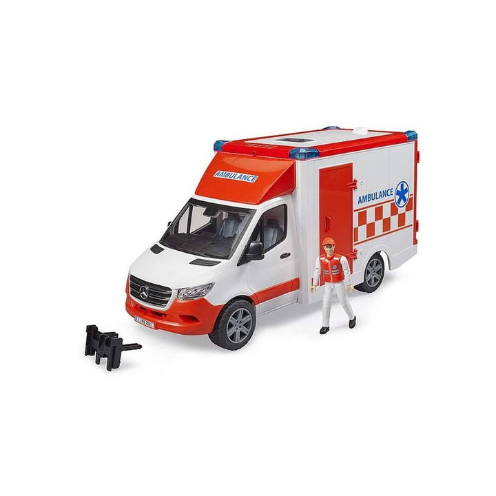 Линейка Bruder - Mercedes Benz, С шофьор и сирена, 1:16