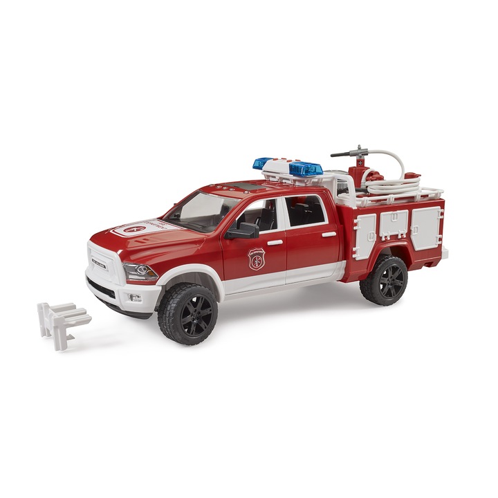 Количка Bruder - Firefighter Dodge Ram 2500, Със светлини и звуци, 1:16