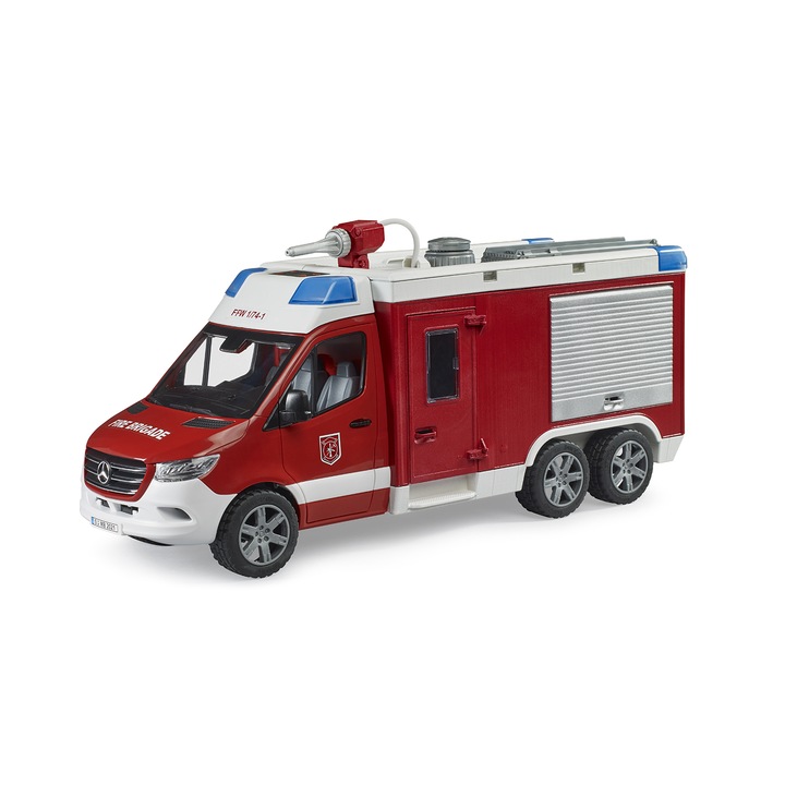 Пожарна кола Bruder - Sprinter Mercedes Benz, Със сирена, 1:16