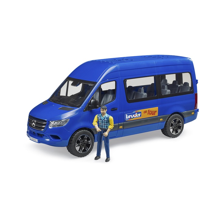 Masina de transport Bruder - Sprinter Mercedes Benz, cu sofer, 1:16