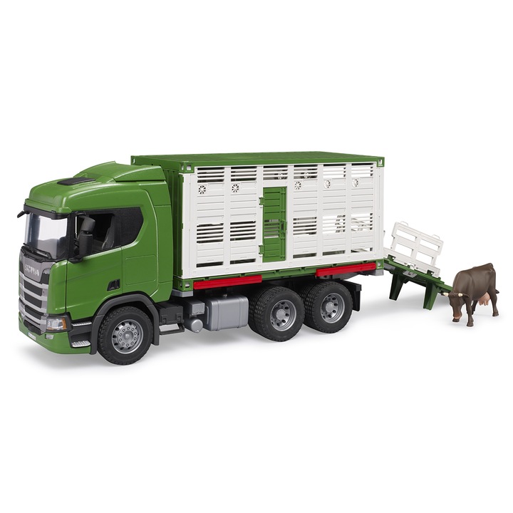 Камион за превоз на добитък Bruder - Scania Super 560R, 1:16