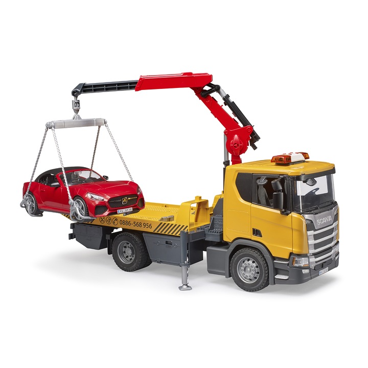 Camion tractare - Scania Super 560R, cu lumini si sunete, 1:16