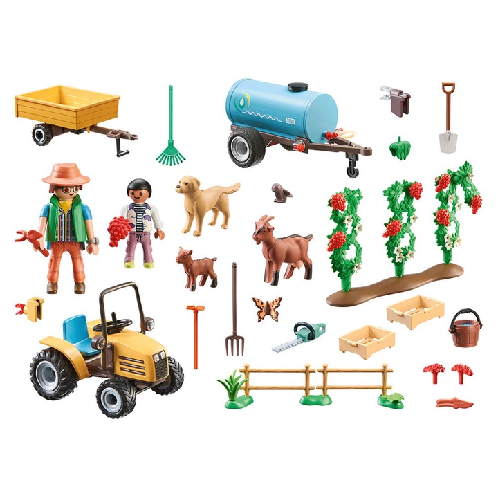 Playmobil Country - Трактор с ремарке и резервоар за вода