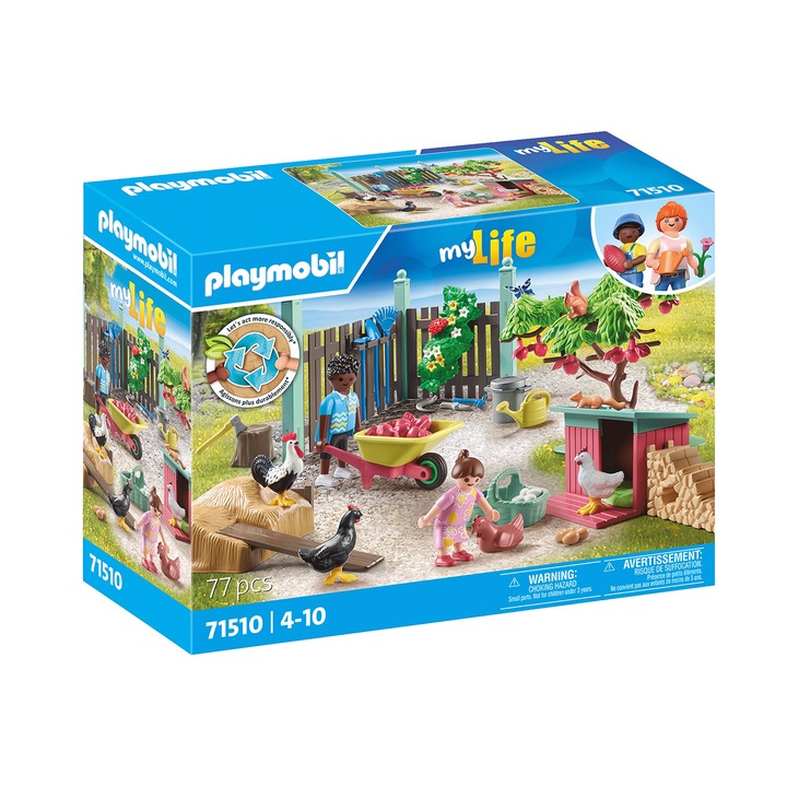 Playmobil my Life - Mica ferma de pui din gradina casutei