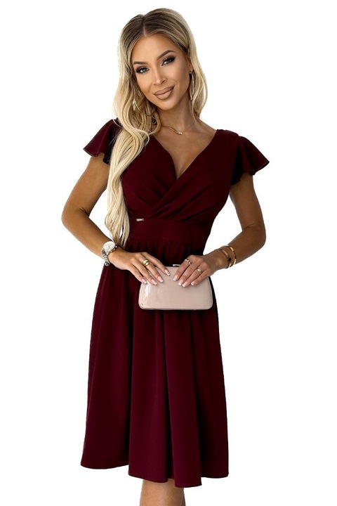 Rochie eleganta dama, Numoco, Matilde, Burgundia, Visiniu, M
