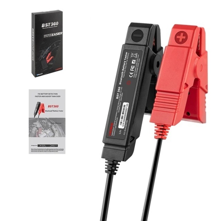 Тестер за автомобилни акумулатори, Bluetooth, BST-360, 6V/12V, многоезичен, преносим