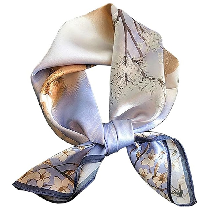 Esarfa dama, Matase, 53x53cm, Multicolor