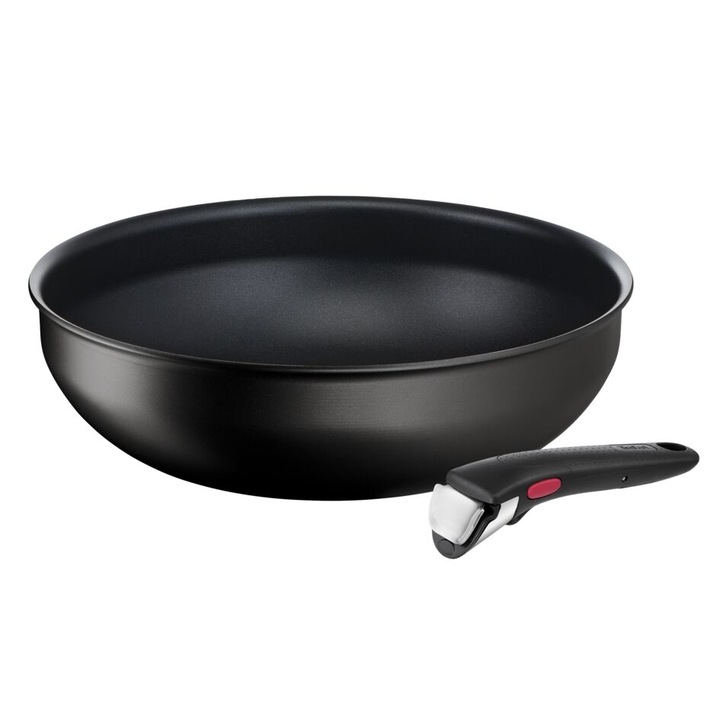 Cratita cu maner detasabil Tefal Ingenio Eco Resist On, 26 cm, inductie