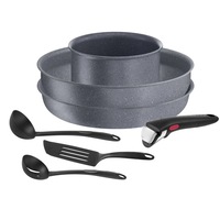 Set 7 piese vase de gatit Tefal Ingenio Natural Force, inductie, maner detasabil