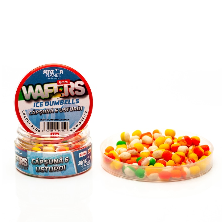 Wafters, ICE DUMBELLS BICOLOR, Senzor Planet, Capsuna & Usturoi, 6mm, 15g