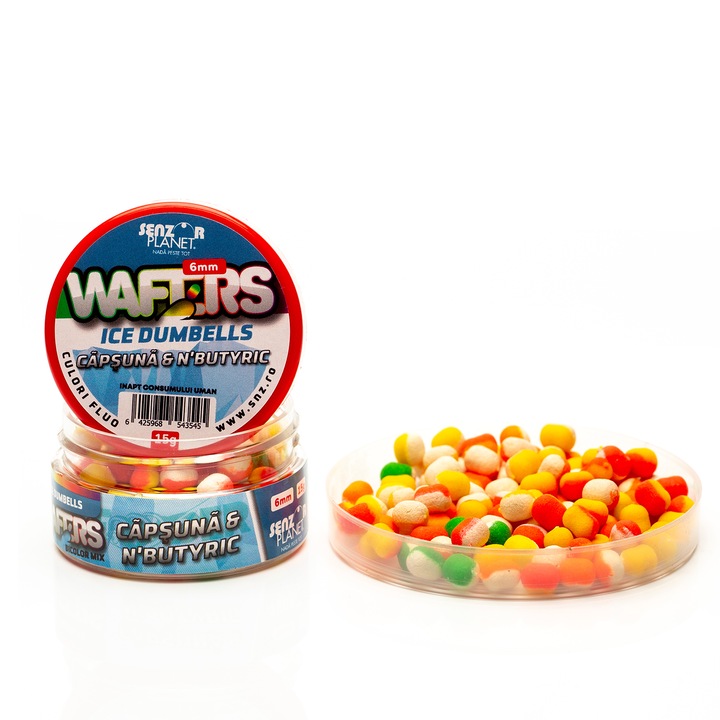 Wafters, ICE DUMBELLS BICOLOR, Senzor Planet, Capsuna & N'butyric, 6mm, 15g