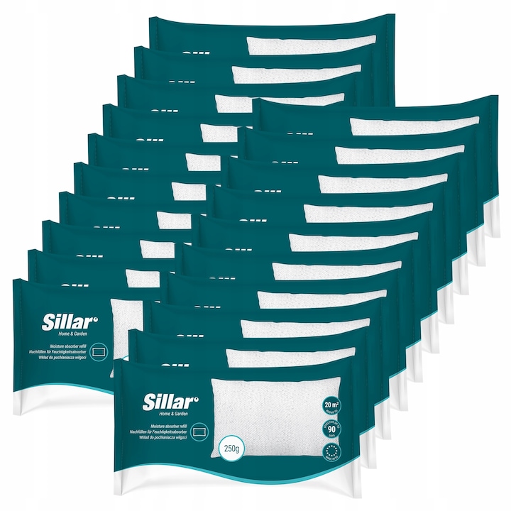 Absorbant umiditate si 20 de insertii, Aquafloow, Alb