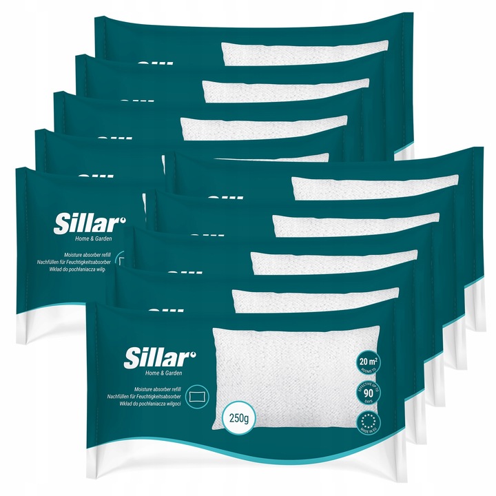 Set 20 rezerve AquaFloow pentru absorbant umiditate, 280g, alb, 20 m2, 5.6 kg