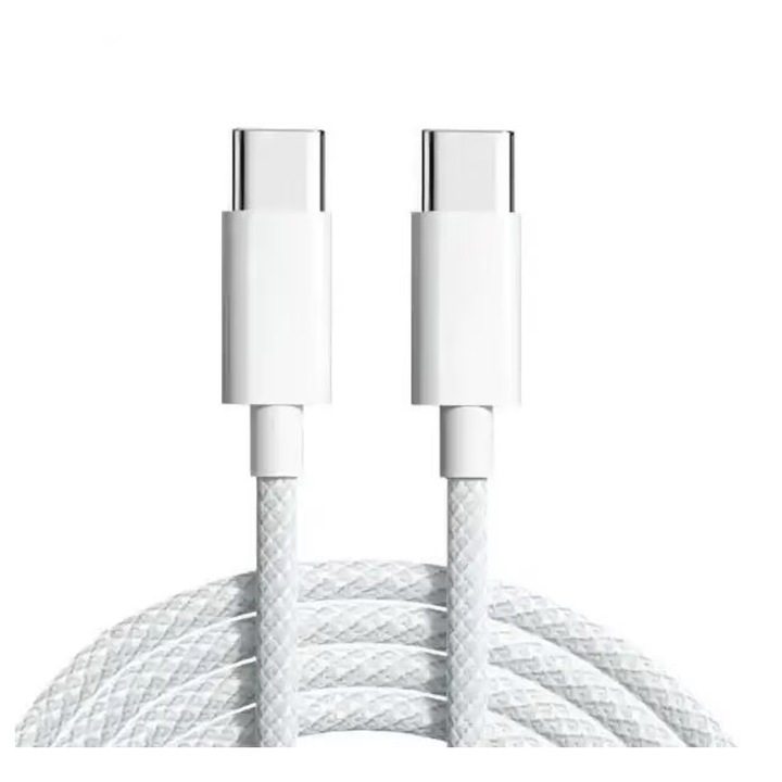 Type-C adatkábel, kompatibilis iPhone 15, 15 pro Max telefonnal, gyorstöltés, tartós és kiváló minőségű, 1M, fehér-szürke