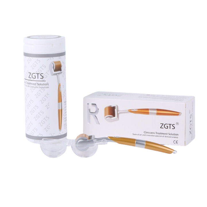 Rola Dermatologica, 1 Dermaroller ZGTS Impotriva caderii parului, Vergeturilor, Cicatricilor, Ridurilor, Contine Capac Protector de impuritati, 192 ace din Titan, 0.5 mm, Unisex