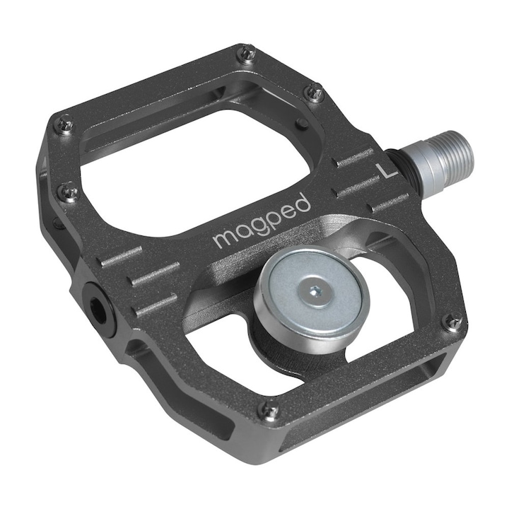 Set 2 Pedale Bicicleta, Magped, Sport2, Aluminiu, Snap-On, 104x92 mm, 200 Nm, Gri