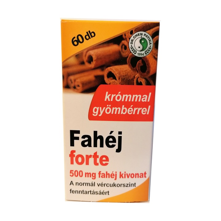 Erős fahéj, króm, gyömbér, 60 kapszula