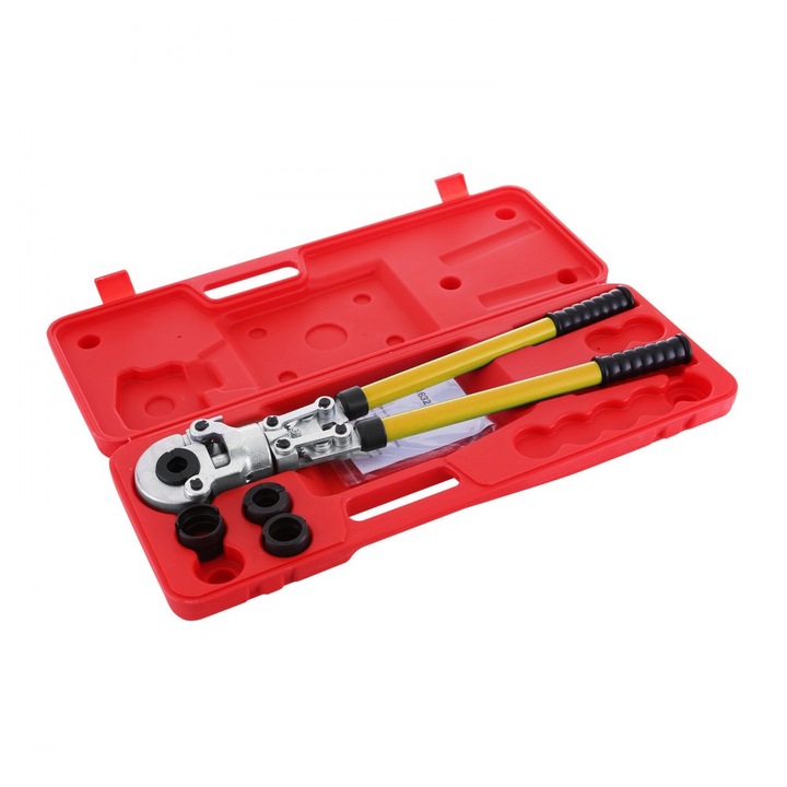 Set Cleste de Sertizare, 6 Piese, Pentru Tevi cu Dimensiuni intre 16 mm si 32 mm, Matrite de tip TH Potritive pentru Tevi PPR, PEX, PB, PE, PAP