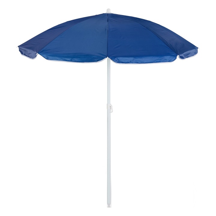Umbrela de soare, 160 cm, reglabila pe inaltime 130-185 cm, inclinabila 45°, albastru