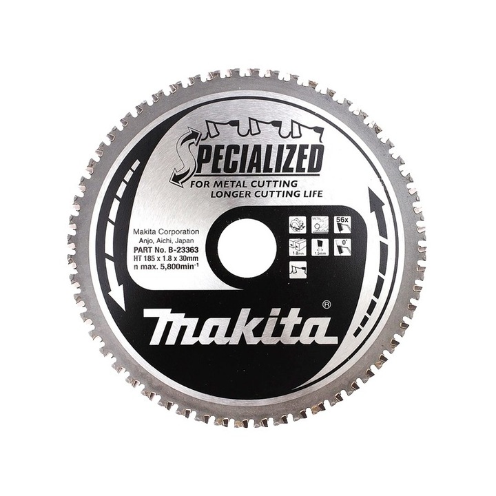 Panza fierastrau circular Makita EFFICUT, 185x30x1.8mm, 56 dinti