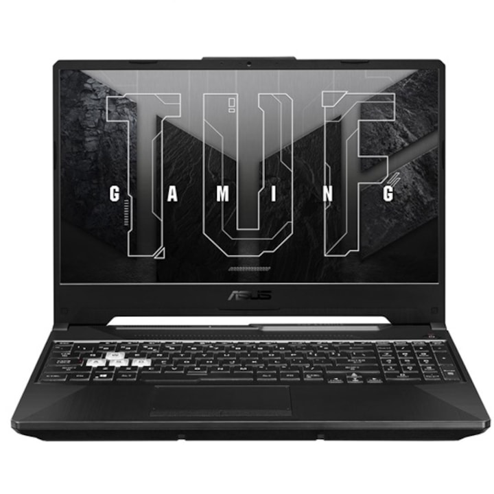 Asus TUF Gaming FA506NC-HN039 laptop, 15,6" FullHD, 144Hz, AMD® Ryzen™ 5 R5-7535HS, 16GB, 1TB SSD, NVIDIA® GeForce® RTX 3050 4GB, EFI Shell, magyar billentyűzet, fekete