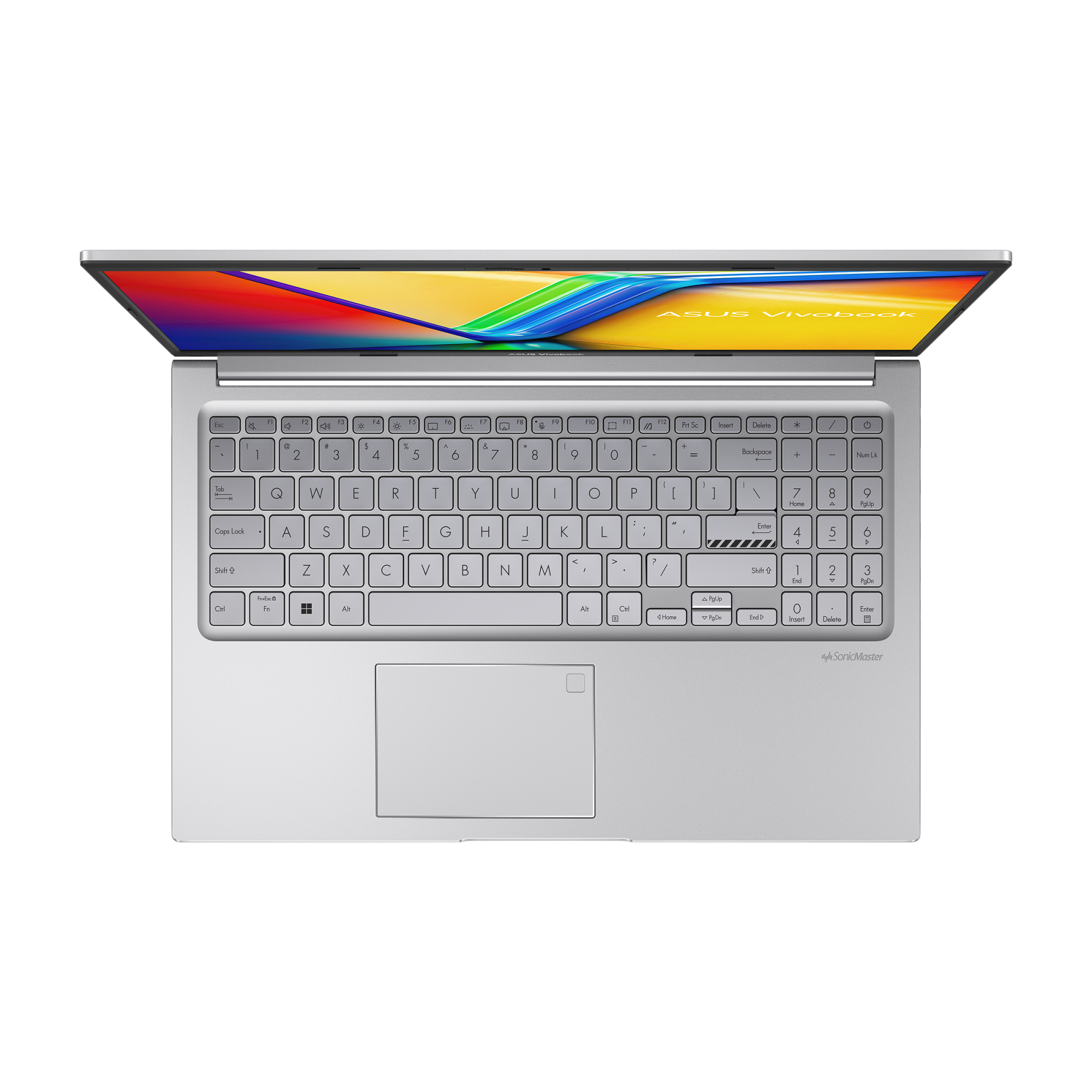 Laptop, Asus, VivoBook, X1504ZA-BQ1252, FullHD de 15,6 inchi, Intel Core i3-1215U, 16 GB, SSD de 1 TB, Argintiu