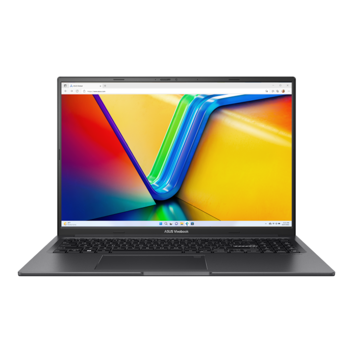 Asus VivoBook 16X K3605VU-MX077 laptop, 16" OLED, 120Hz, Intel® Core™ i7-13700H, 16GB, 1TB SSD, NVIDIA® GeForce® RTX 4050 6GB, EFI Shell, magyar billentyűzet, fekete