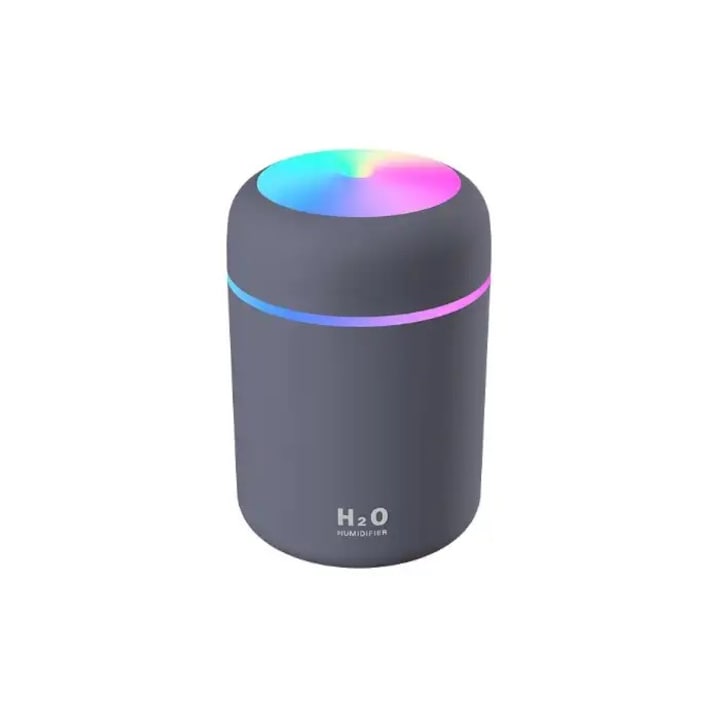 Umidificator aer cu Lumini RBG Portabil, 2 Moduri de Functionare, 119 x 78 mm, Roz - Enz Shop