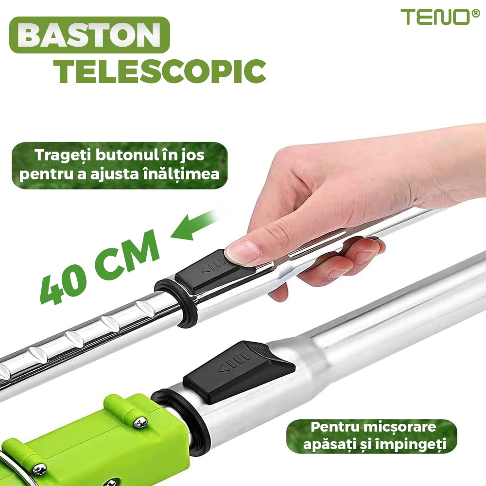 Motocoasa Electrica Teno®, acumulator 48V, baston telescopic, 3