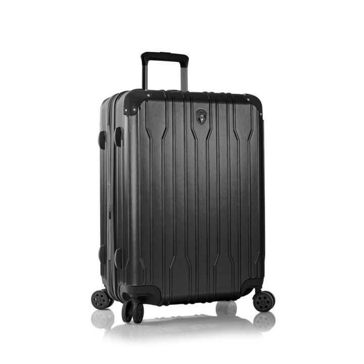Troler Cala Mediu, Heys X-Trak 66cm, Extensibil, Negru