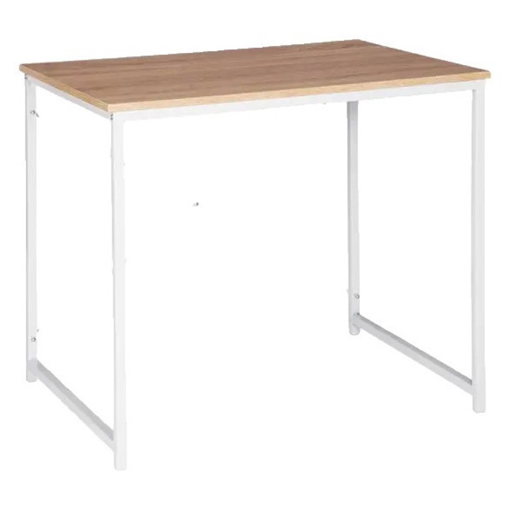 Birou compact, Alb\Stejar deschis, 80x60x70 cm