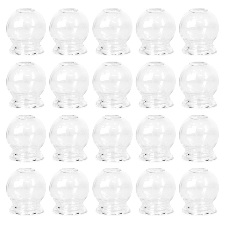 20 db orvosi üveg tapadókorong készlet, Acus Med, 30mm