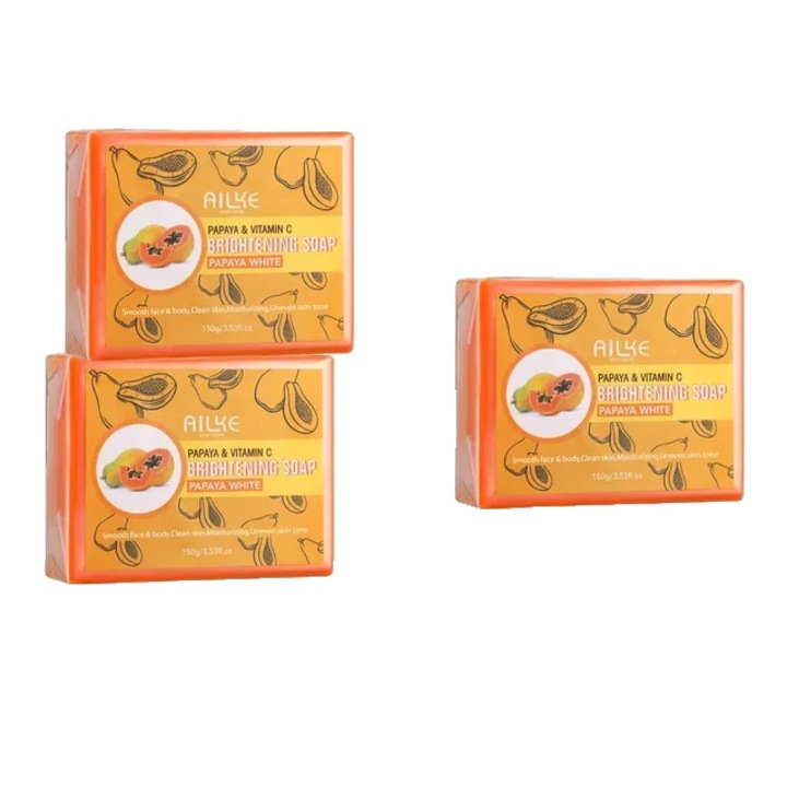 Комплект от 3 сапуна, Ailke, Избелващ ефект, 150гр