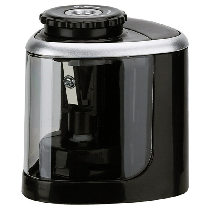 Ascutitoare electrica pentru creioane cu diametru de max 8mm, dimensiune 7x6x6cm, plus o lama de rezerva, Criando, ASCEL-101