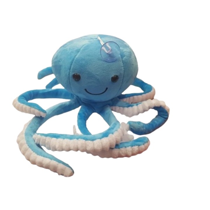 Играчка Октопод, Плюшена, Син, 16х44 см