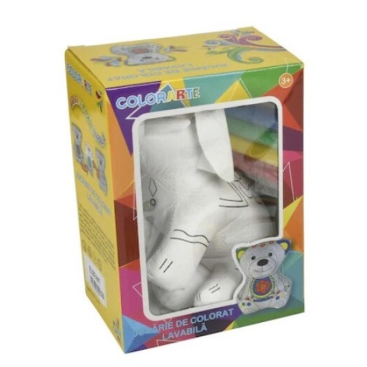 Set elefantel lavabil de colorat si 4 carioci lavabile