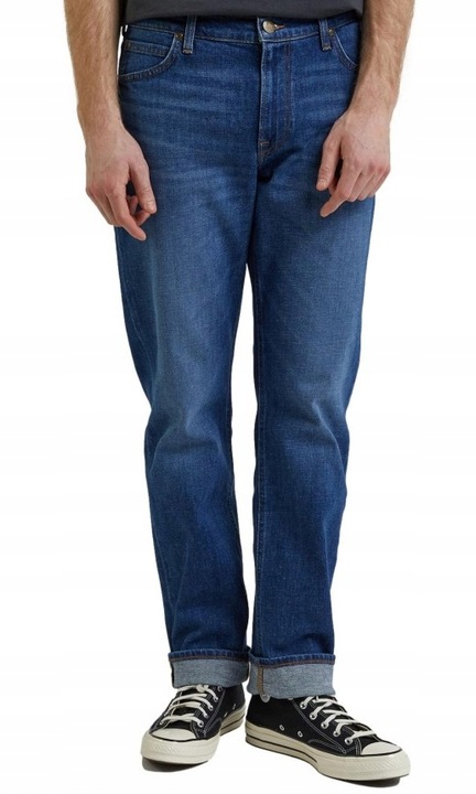 Blugi barbati Lee West Regular Straight, W31 L32, albastru