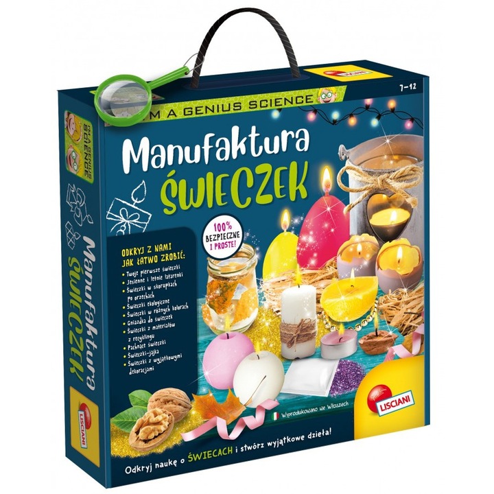 Образователен комплект Свещи, Lisciani, Manufaktura Swieczek, +7 години, 28.5x28.5x6.5см