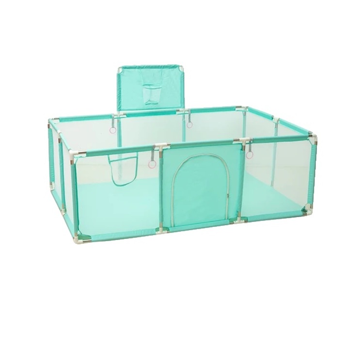 Spatiu de joaca rectangular, fara plasa, verde, 238x124x66cm/188x124x66cm, material oxford lavabil