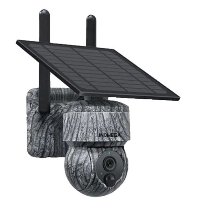 Външна PTZ камера за наблюдение, 4MP резолюция, соларна, цветно нощно виждане, WiFi, 4G, IP66, ротация 355x90 градуса