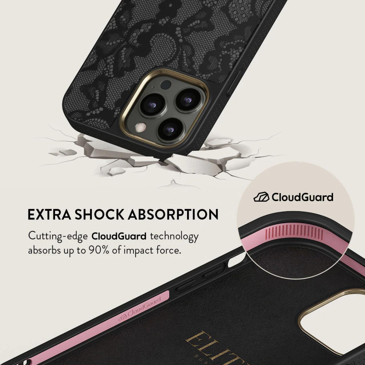 Husa Burga Elite Gold Magnetic compatibila cu iPhone 15 Pro Max