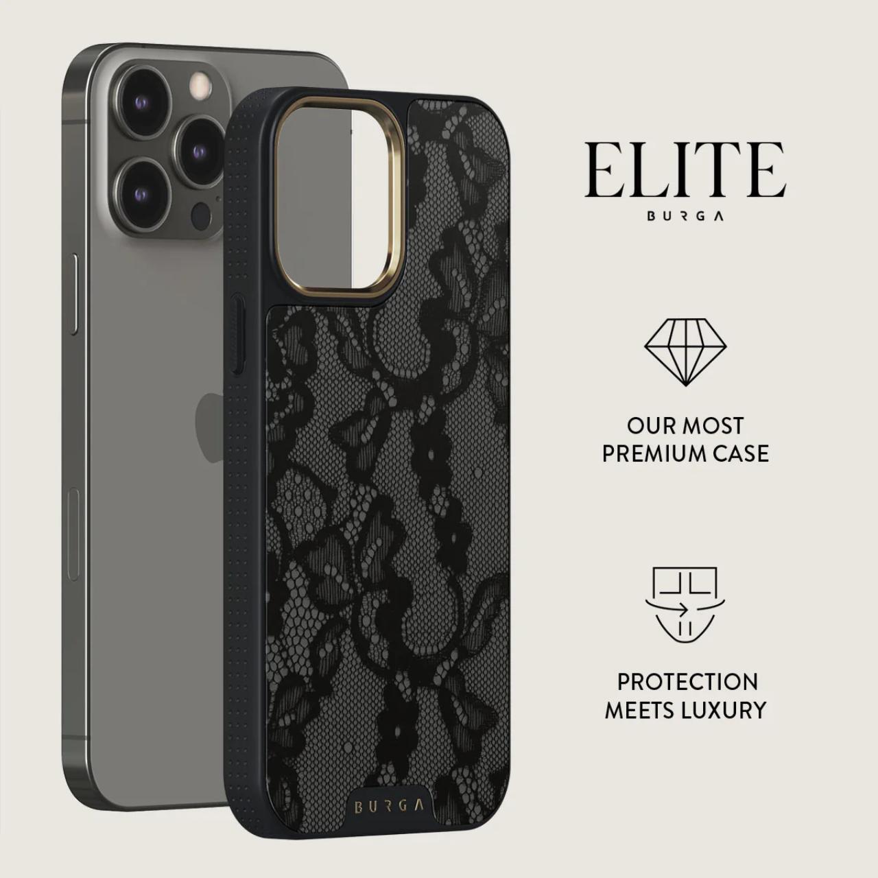 Husa Burga Elite Gold Magnetic compatibila cu iPhone 15 Pro Max
