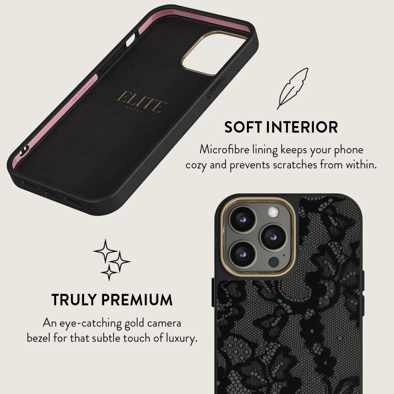 Husa Burga Elite Gold Magnetic compatibila cu iPhone 14 Pro