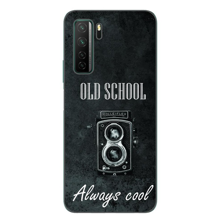 Капак, съвместим с ретро камера Huawei P40 Lite 5G Silicon Gel Tpu